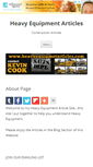 Mobile Screenshot of heavyequipmentarticles.com